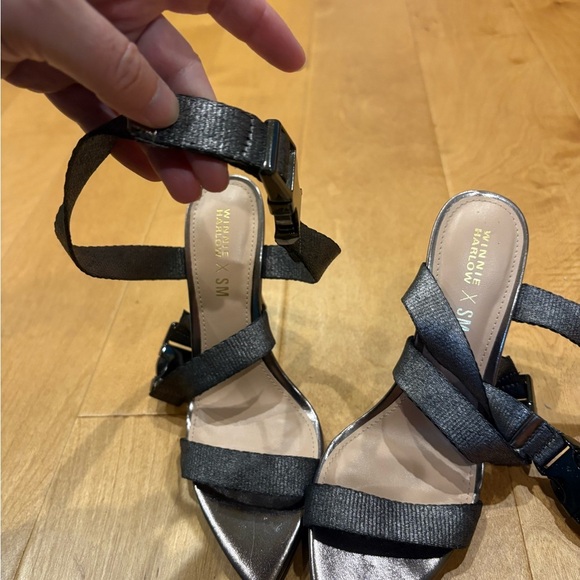 Steve Madden x Winnie Harlow Rum punch stiletto heel sandals 6.5 gray - Picture 4 of 9